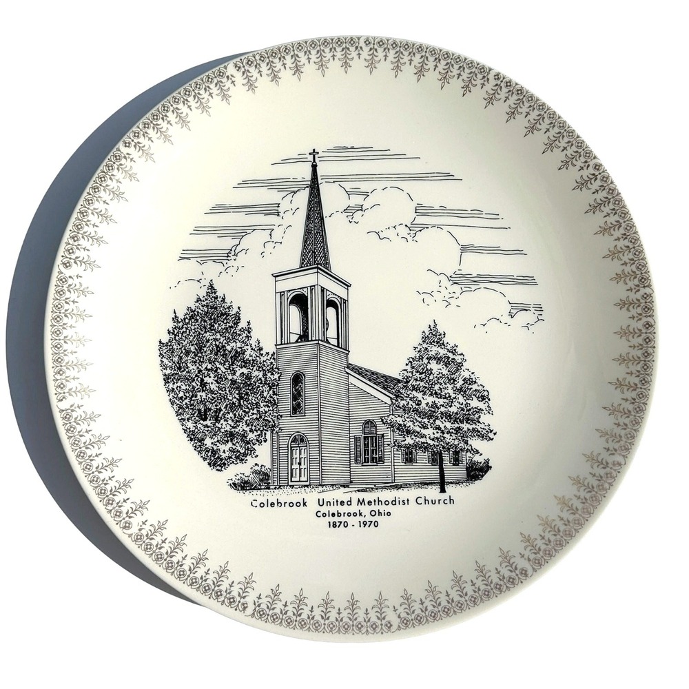 Colebrook United Methodist Church Plate 1870-1970 Ohio Centennial Homer Laughlin